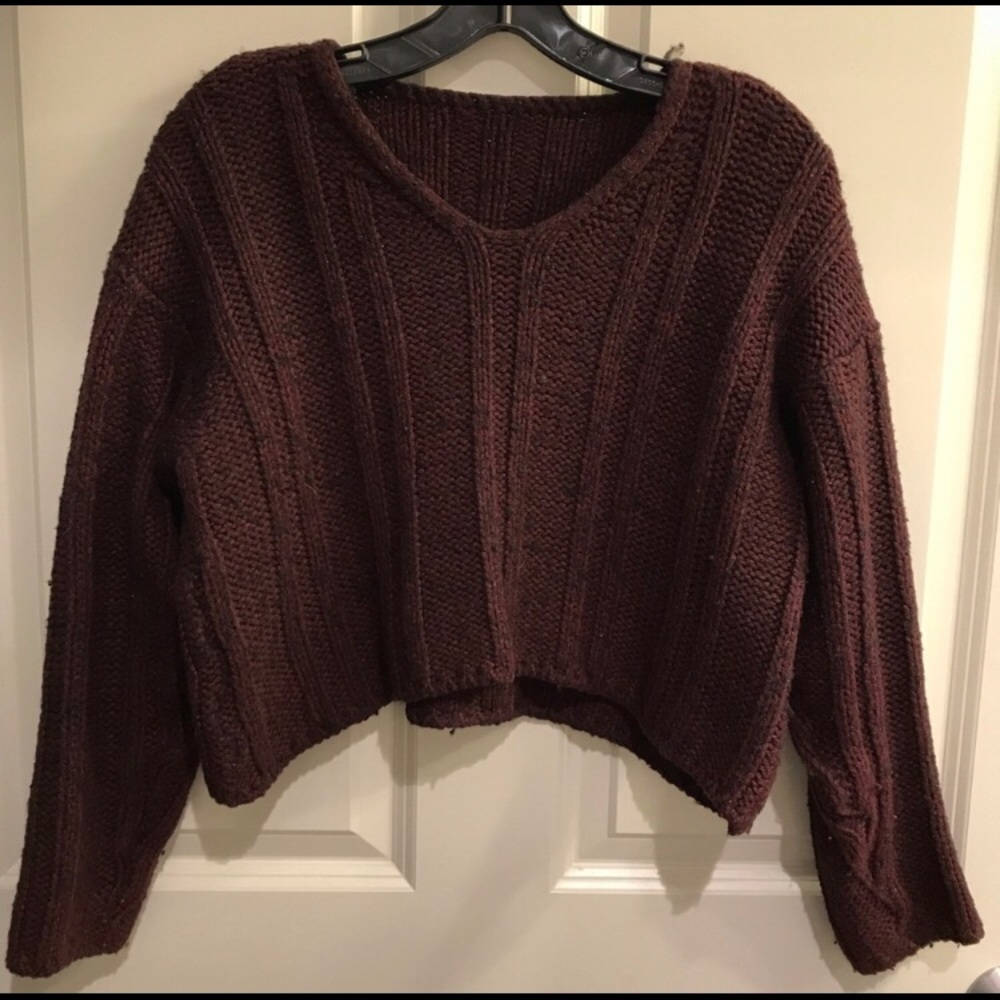 Cropped Maroon Sweater